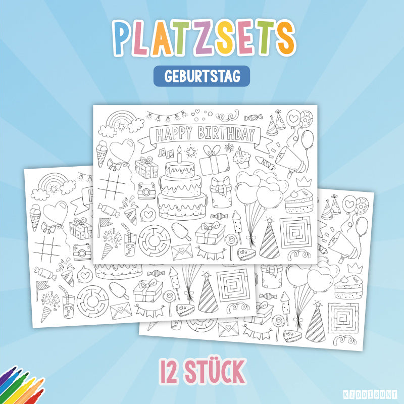 Platzsets "Geburtstag"
