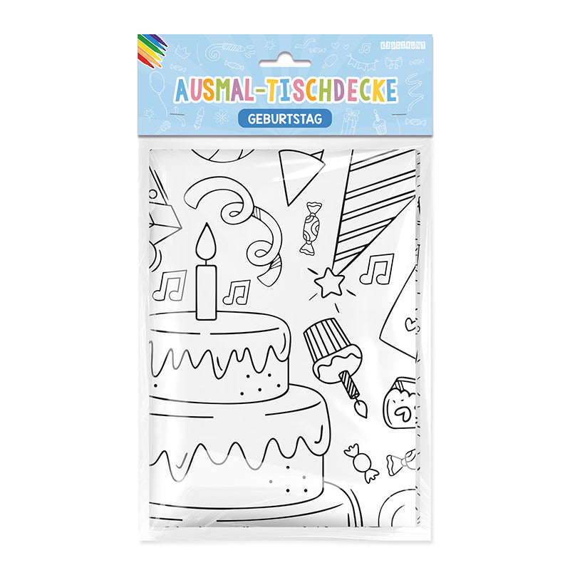 Ausmal-Tischdecke "Geburtstag"