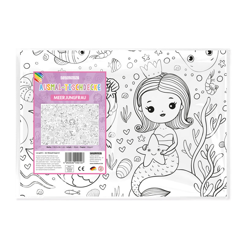 Ausmal-Tischdecke "Meerjungfrau"