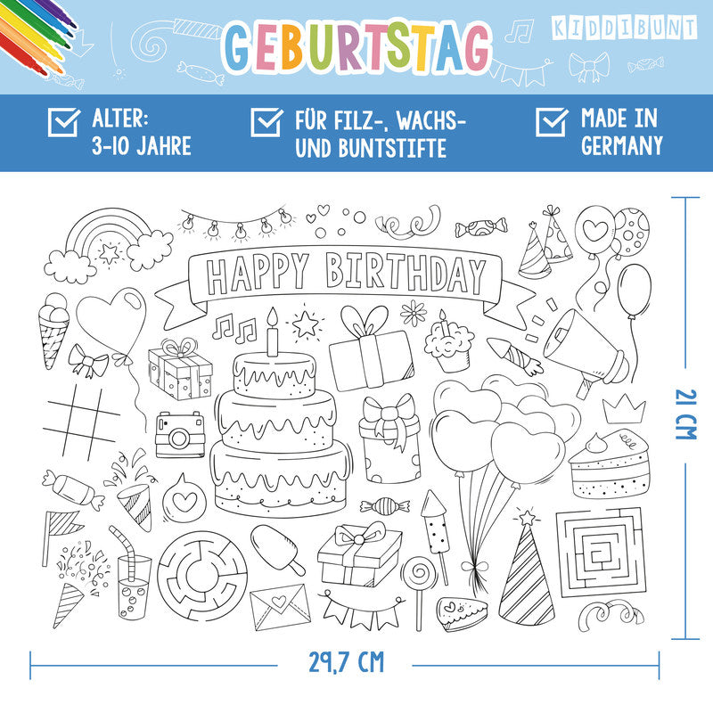 Platzsets "Geburtstag"